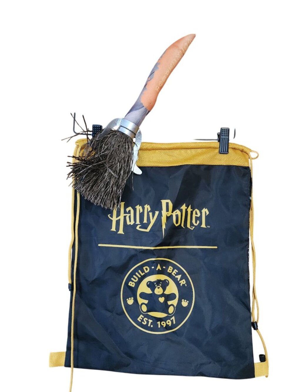 Build A Bear Bear carry bag Back Pack and Broom